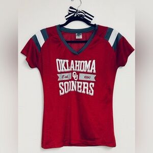 Rivalry Threads Red and Gray Women's Jersey Top